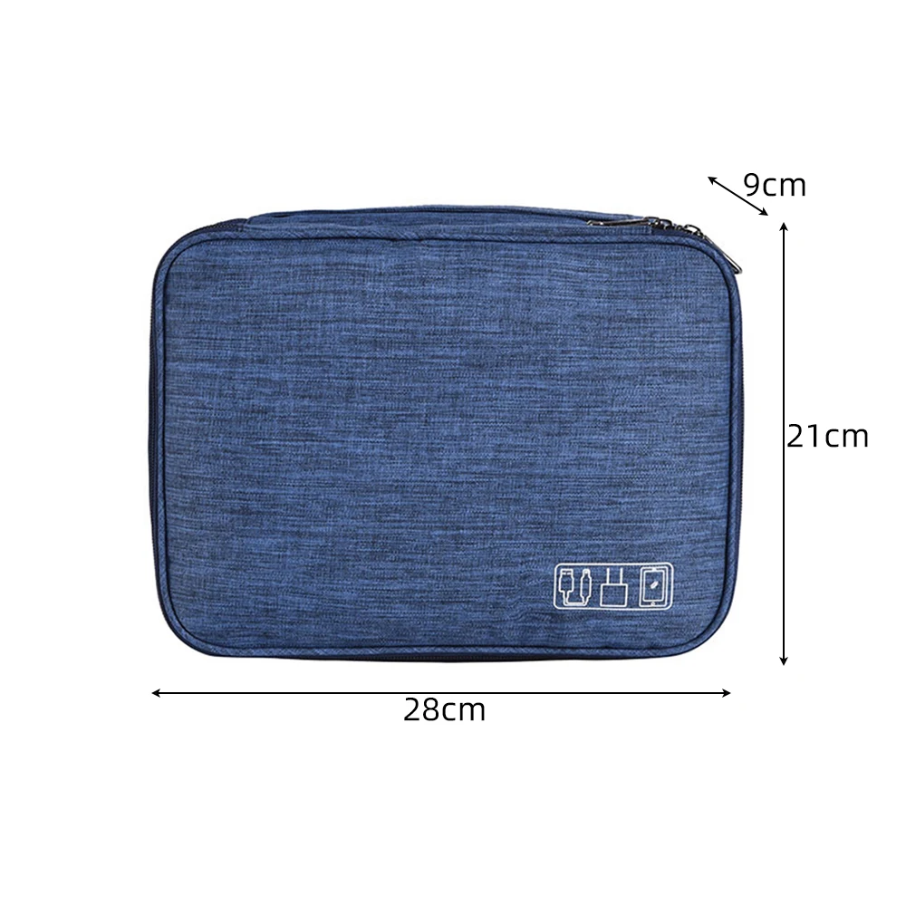 Dark Blue Водонепроницаемые цифровые сумки для путешествий, USB кабель, сумка, жесткий диск, провода, чехол, внешний аккумулятор, мобильный телефон, организация, сумка, аксессуары - Цвет: Dark Blue