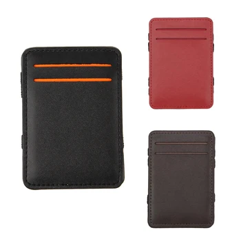 

Mens ic Flip Wallet Money Clip Bifold Slim Credit Card Holder Purse Black