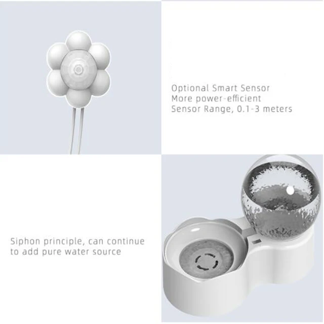 2.3L Automatic Cat Water Fountain With Faucet Dog Water Dispenser Transparent Filter Drinker Pet Sensor Auto Drinking Feeder 4