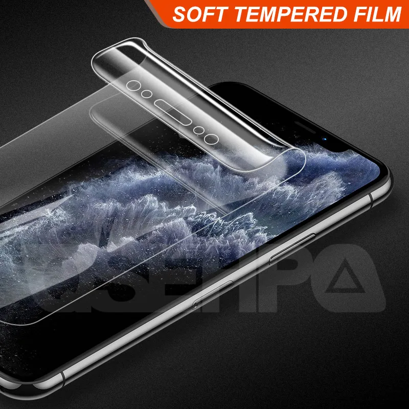 Soft Hydrogel Film on For iPhone 11 Pro X XR XS Max Screen Protector film For iPhone X 6 6s 7 8 Plus Full Cover( Not Glass