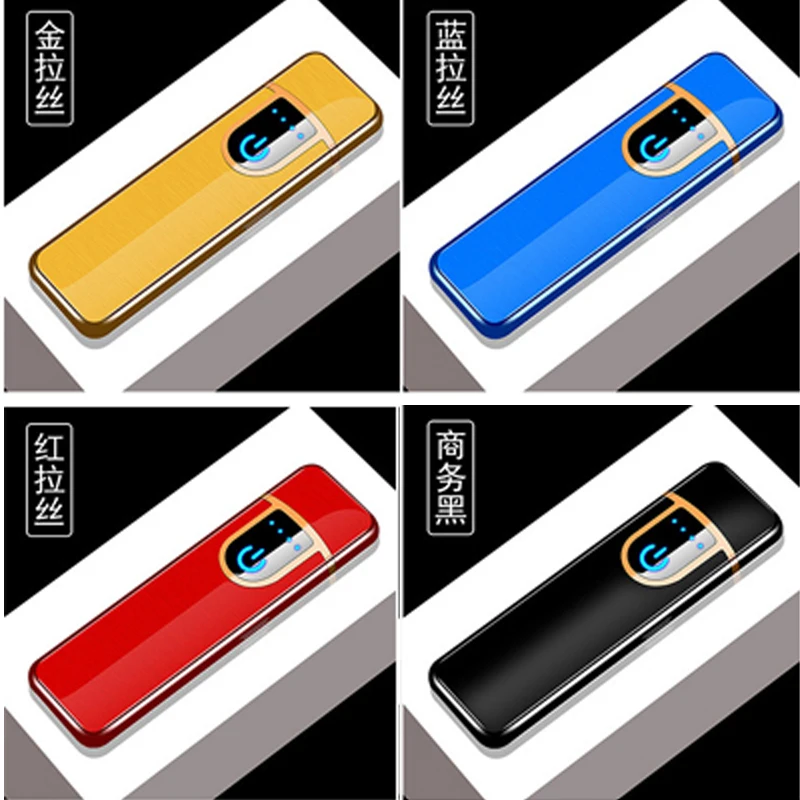 10 шт./лот ветрозащитная зажигалка электронная ультратонкая USB Зажигалка