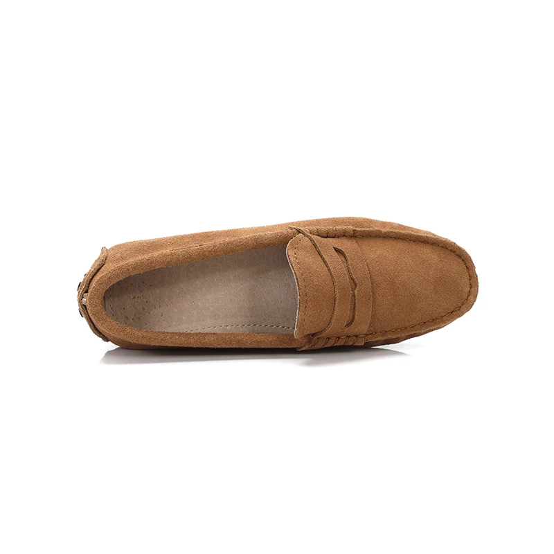 Женские туфли из натуральной кожи на плоской подошве|driving shoes|brand women flatswomen brand flats |