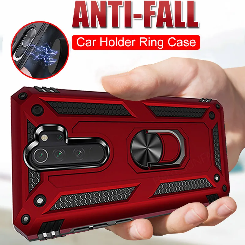 Luxury Armor Magentic Metal Case For Xiaomi Redmi Note 7 8 8T CC9 9T K20 Pro Mi 10 8A 7A A3 9 SE Car Ring Silicone |