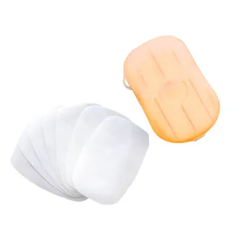 

100Pcs Portable Disposable Hand Washing Travel Soap Paper Disposable Travel Soap Paper For Washing Bath M11#35