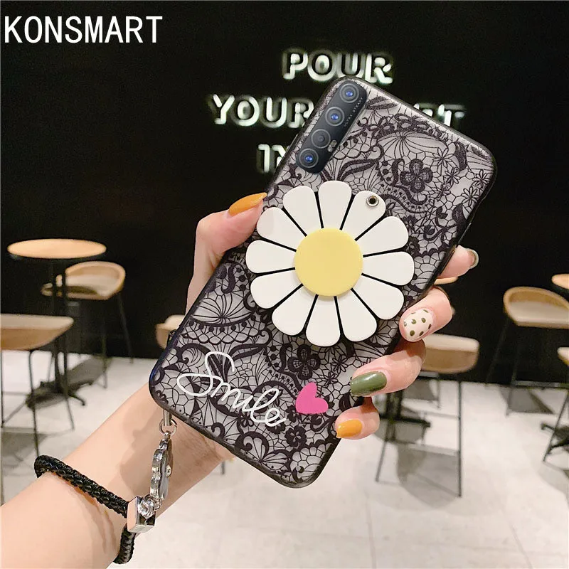

KONSMART Fashion 3D Sun Flower Cute Cartoon Mirror Phone Case For OPPO Reno 3 Reno 2 Reno 2Z Reno 3 Pro Reno 2F Reno Z Reno 2