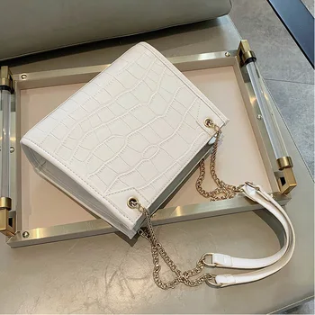 

Crocodile pattern Large Tote bag 2020 Fashion New High quality PU Leather Women's Designer Handbag Chain Shoulder Messenger Bag