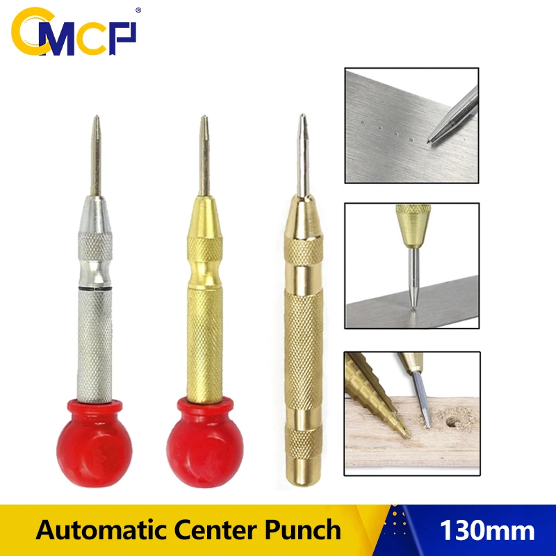 CMCP 130mm Automatic Center Pin Punch Woodworking Tools Drill Bit Metal