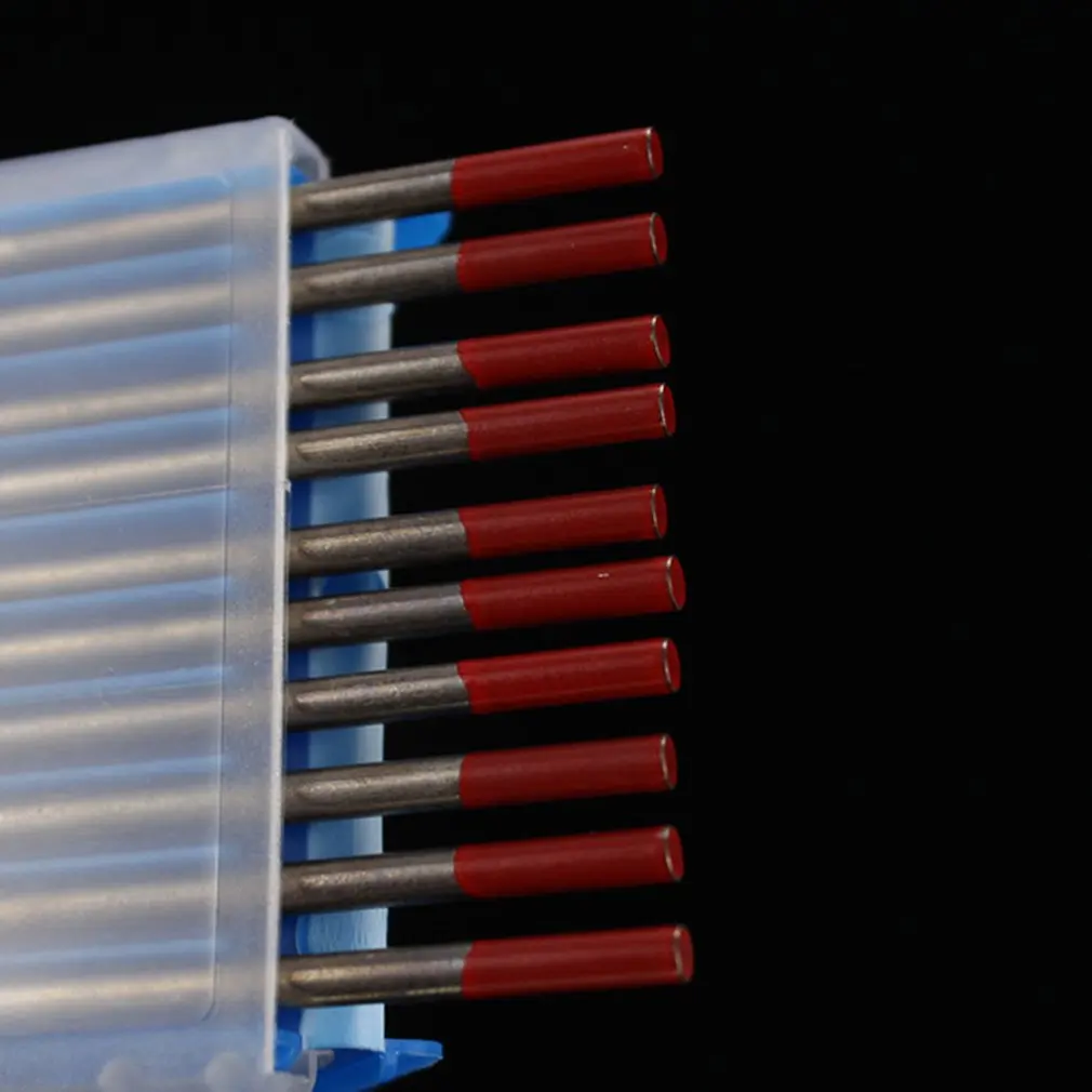  10pcs/Box WT20 Red Color Thorium Tungsten Electrode Head Tungsten Needle/rod For Welding Machine