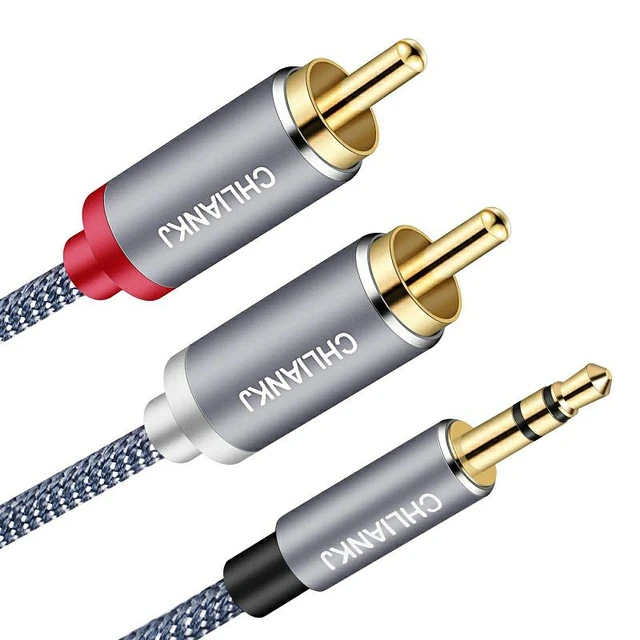 CHLIANKJ Câble RCA Jack Audio, 3.5mm Mâle vers 2 RCA Mâle Y