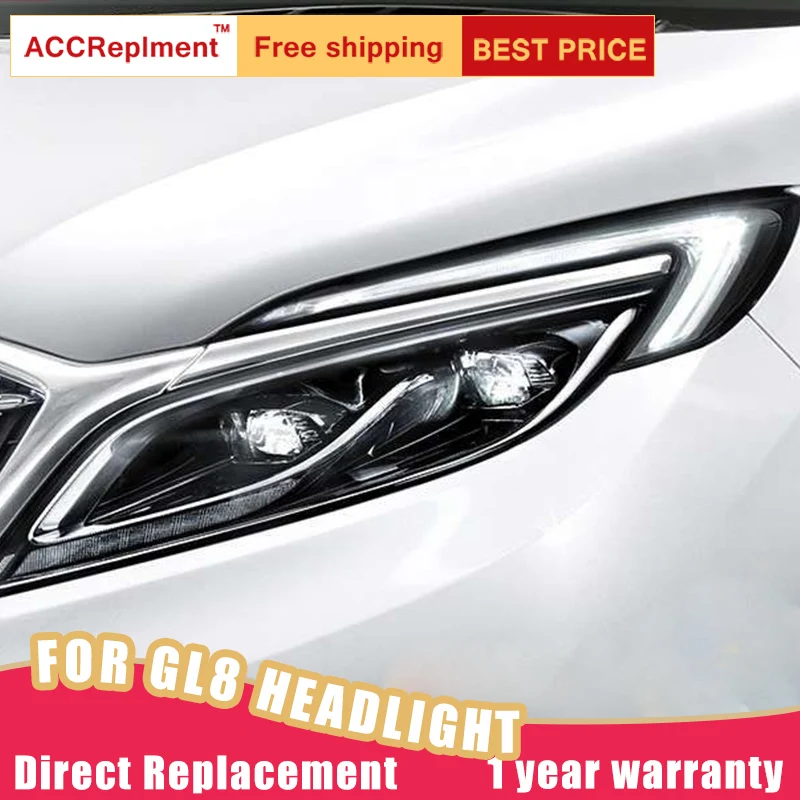 2 шт. светодиодный фары для Buick GL8- светодиодный автомобильный фонарь ангельские глазки полный светодиодный противотуманный фонарь светодиодный дневные ходовые огни