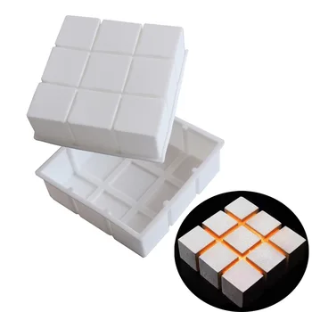 

1pc Diy Irregularity Geometry Large Silicone Cake Mold 3d Pan Silicon Molds Square For Cake Baking Moulds Decorating Tools