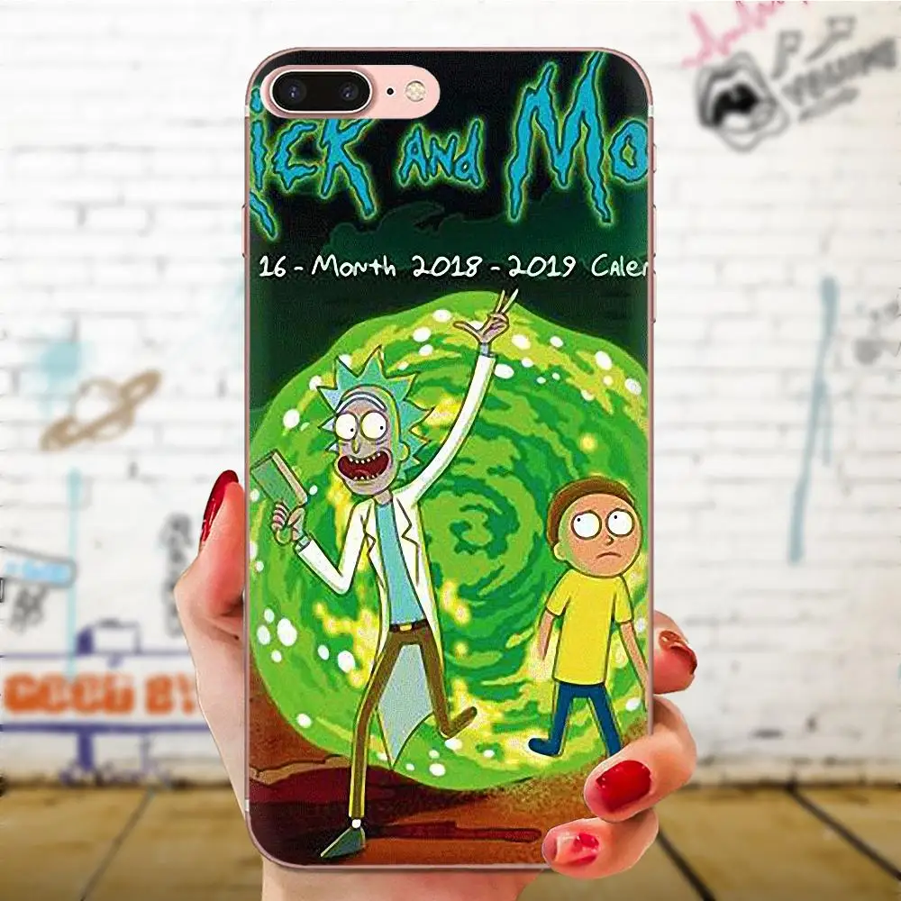 Мягкий TPU модный Rick Y Morty Para Для huawei Honor mate 7 7A 8 9 10 20 V8 V9 V10 G Lite Play Mini Pro P