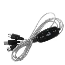 MIDI USB IN-OUT интерфейсный кабель Шнур линейный конвертер ПК к музыкальной клавиатуре адаптер