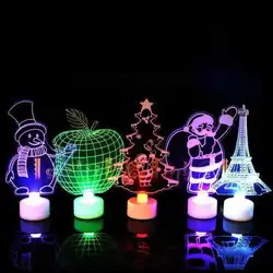 Светодиодный Рождественский ночной Светильник легко вставляются креативные красочные декоративные стены в детской комнате подарок для