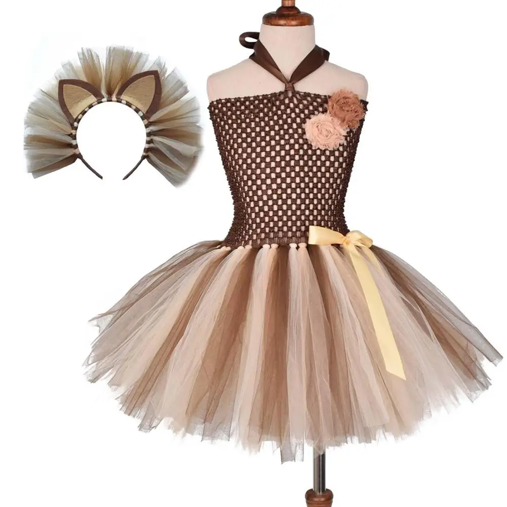 New Kids lion costume Girls Tutu Dress Headwear Tail Animal Girl Party Dresses Girls Halloween Performance Cosplay Costumes New Kids lion costume Girls Tutu Dress Headwear Tail Animal Girl Party Dresses Girls Halloween Performance Cosplay Costumes