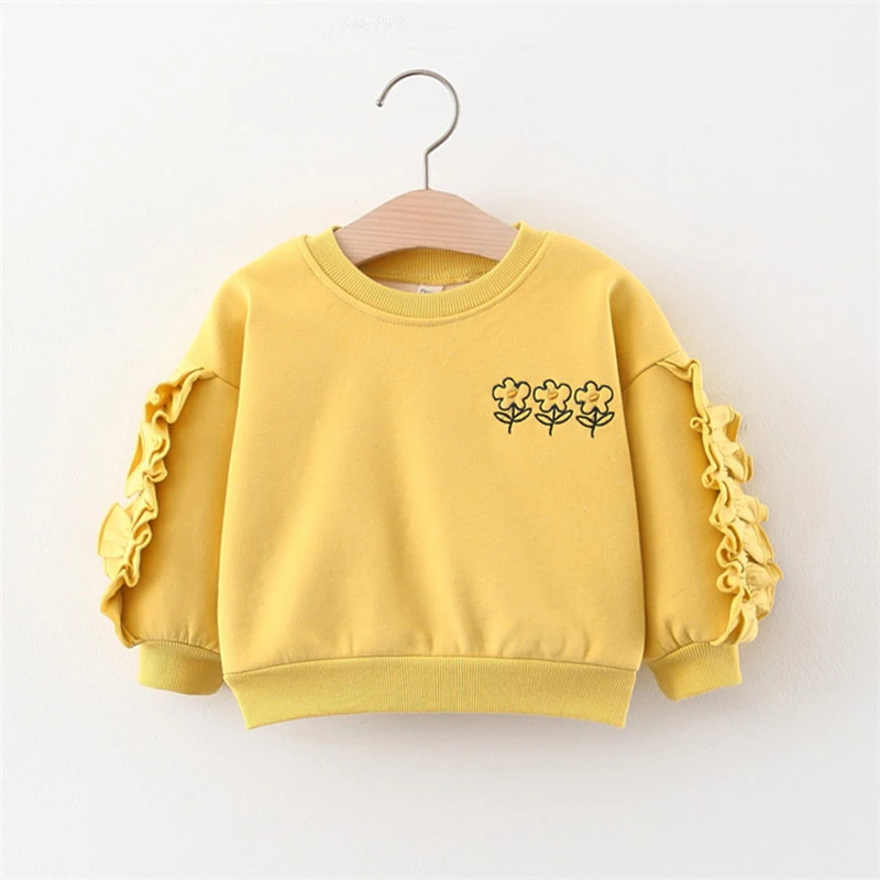 

Children Pullovers Sweatshirt 2020 Autumn Winter Baby Girl Warm Tops Fashion Plus Velvet Warm Sweater