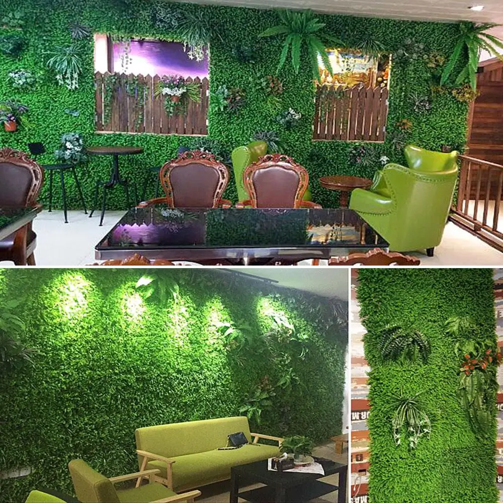 

Lawn Wall Plastic Hotel Home Prop Artificial Lawn Elegant Green Restaurant DIY Craft Plant Wall Ornament Party Supplies