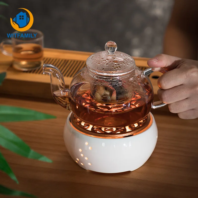 Heater Tea Pot Heating Base Ceramic Candle Tea Maker Filter Teapot Kettle Warmer Wine Coffee Insulation Boiled Flower Tea Heated Teapot Trivets Aliexpress