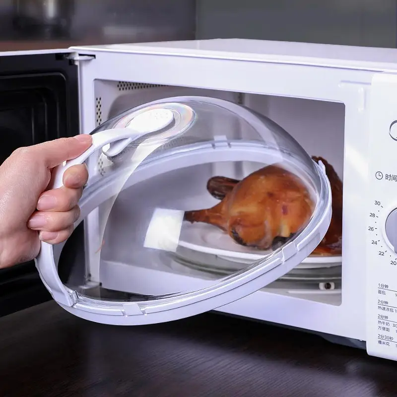 Microwave Oven Food Cover Anti Sputtering food lid With Handle Heat