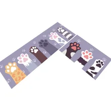 Цифровой принт, мультяшная голова кошки, дверной коврик для дома, ванной комнаты, нескользящий коврик, для дома, спальни, водонепроницаемый коврик, для кухни, нескользящий коврик