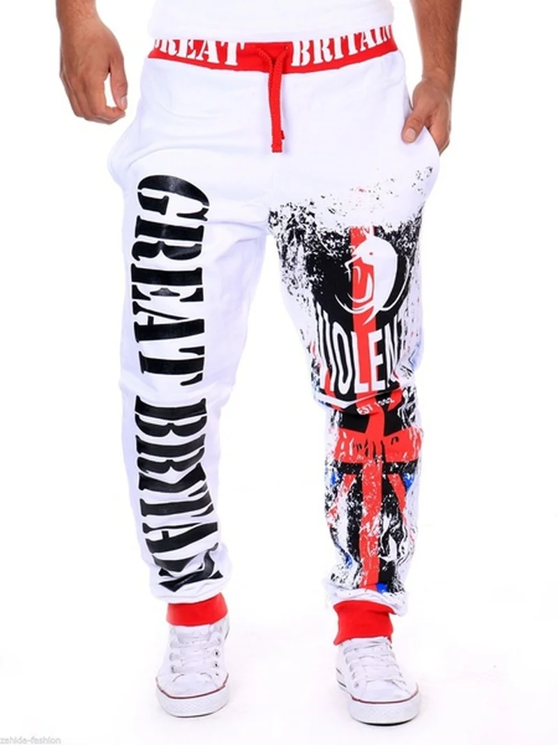 hip hop baggy calças com cordão elástico