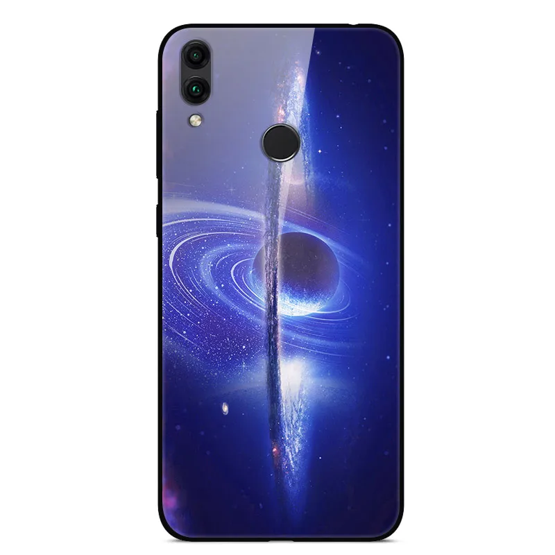 56 Для huawei honor 8C чехол из закаленного стекла чехол жесткий чехол для телефона для huawei honor 8c 8 C защитный чехол для телефона черный бампер - Цвет: 56