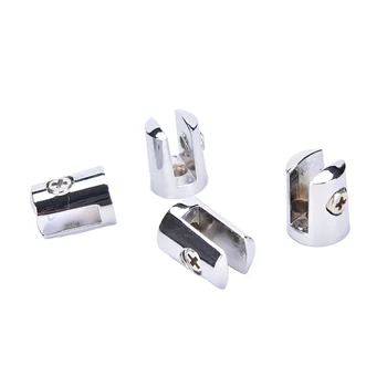 

New Round Shelves Support Brackets Clamps Clips For 4-6mm Glass Wooden Acrylic 4Pcs