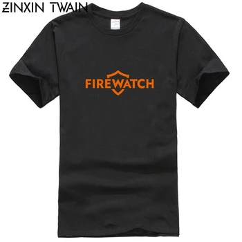 

Trendy Creative Euro American hot Printed T shirts FIREWATCH Mens team tee shirt cotton quality Black Red Fashion style