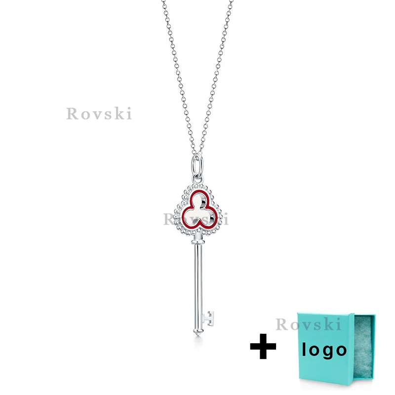 

XL TFX TTFF Rllen Sterling Silver Red Lovely Necklace Is Suitable for Women To Attend Party Jewelry Wholesale Free Delivery.