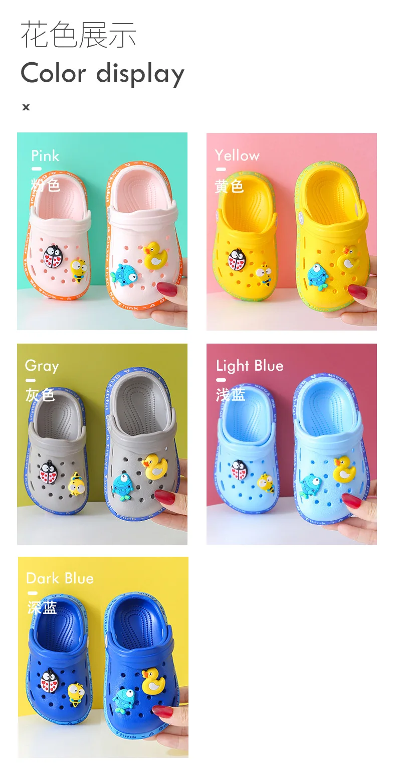 children's sandals Summer Baby Sandals for Girls Boys Children Shoes Slippers Soft Anti-Skid Cute Animal Hole Shoes Toddlers Kids Beach Sandal children's sandals