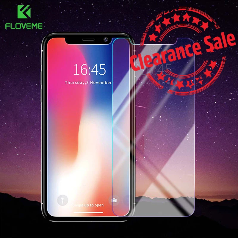 FLOVEME 9H Gehärtetem Glas Schutz Glas Flim Für iPhone X XS Glas Screen Protector Full Cover Für Ap