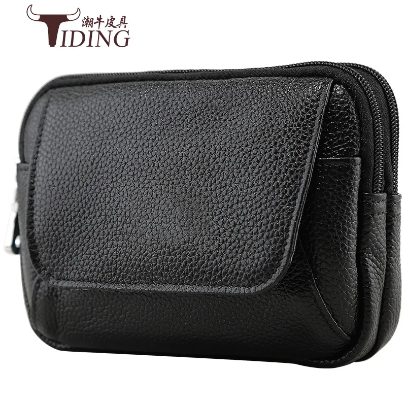 

Tiding Phone Bag Men's Wear Leather Belt Wallet Cross Genuine Leather Casual Wear-Resistant Cowhide Multi-functional Wallet Pann