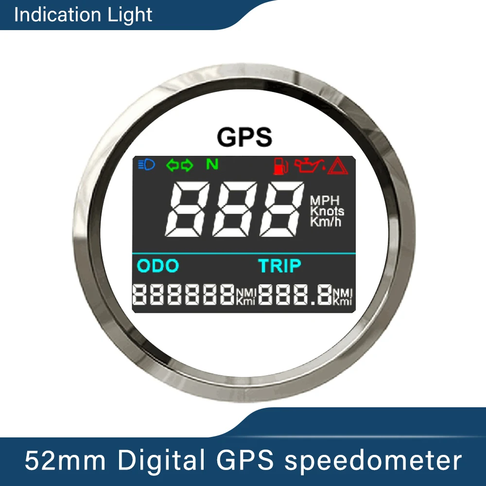 2 12V 24V Universal Digital GPS Speedometer Trip Meter Odometer Adjustable  for Boat Yacht Motorcycle Car