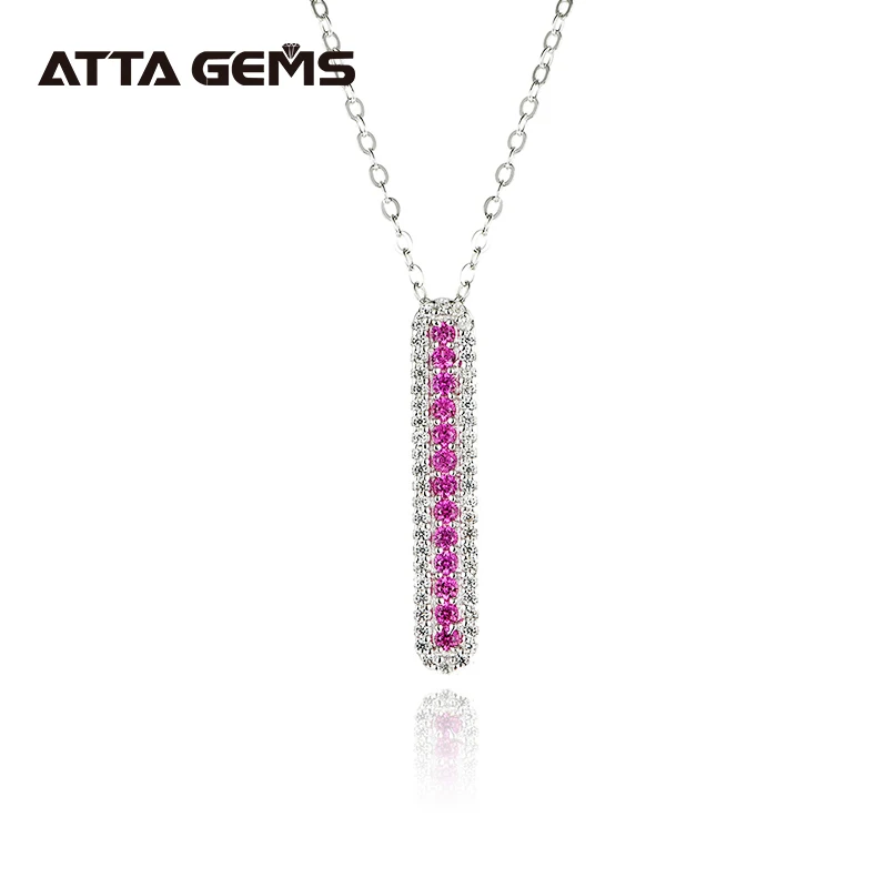 Женский кулон с рубинами серебро 925 пробы простой Повседневный стиль ювелирное