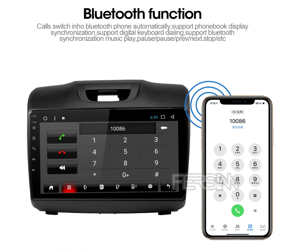Discount Fersinny android 9.0 car dvd gps player for Chevrolet S10 ISUZU D-MAX 2015-2018 Car DVD player Radio video player Navigation GPS 7