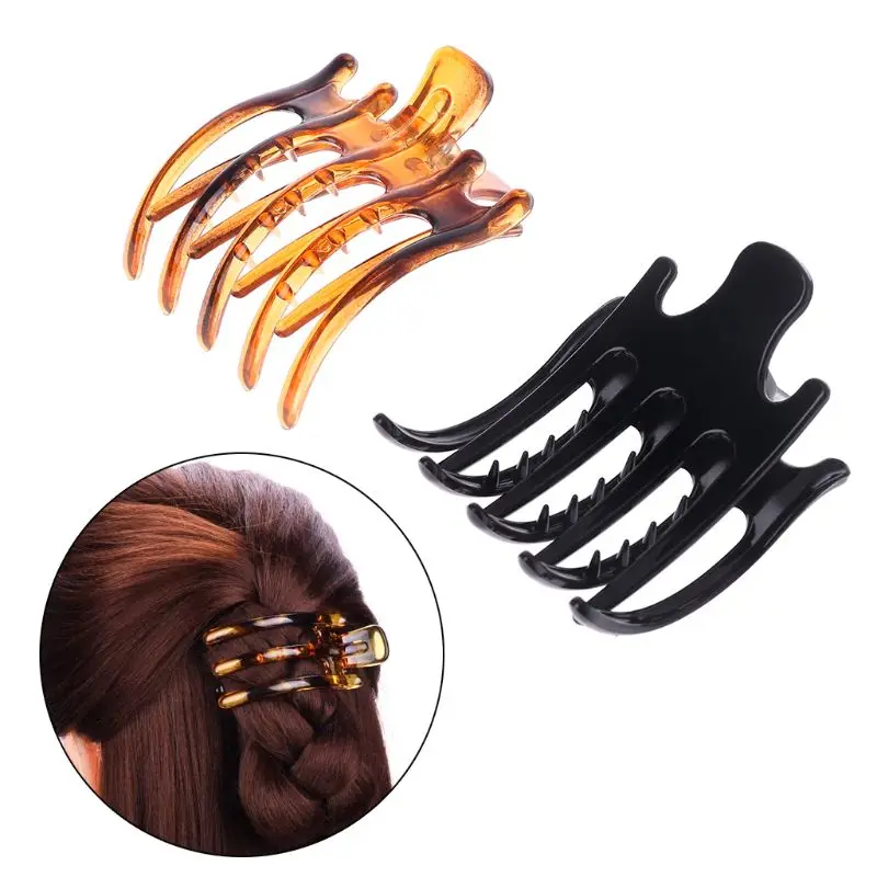 big hair clips 1PC Women Lady Girls Simple Non Slip Grip Large Claw 5 Claws Hair Clip Clamp Black Hair Accessories Black Hair Clip Fashion head scarves