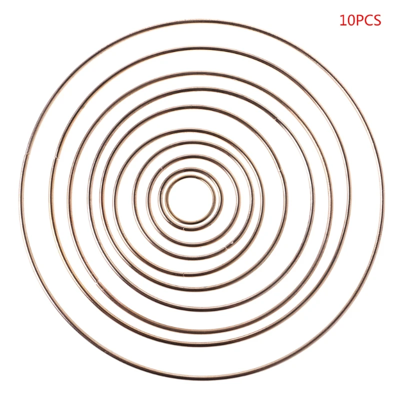 10 шт Металл Ловец снов кольцо «Ловец снов» макраме ремесло обруч ярый 35-190 мм
