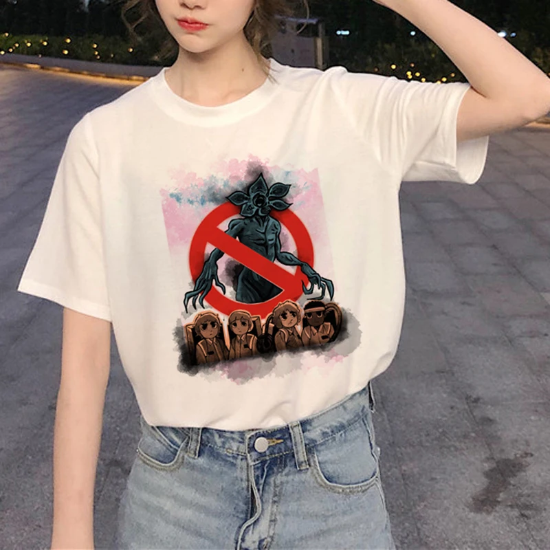 New Stranger Things t shirt women Horror TV series Thing tshirt Tops Crops t-shirt Short Sexy Sale Casual Clothes | Женская одежда