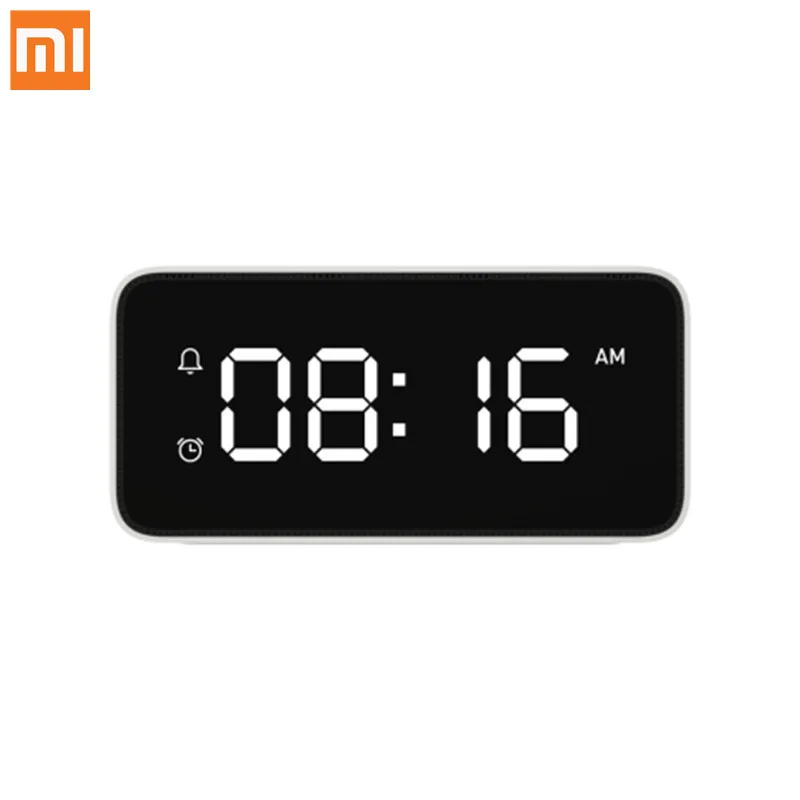 Xiao mi Xiaoai смарт-будильник голосовые вещательные часы ABS настольные часы Автоматическая Калибровка времени с приложением mi Home - Цвет: Черный