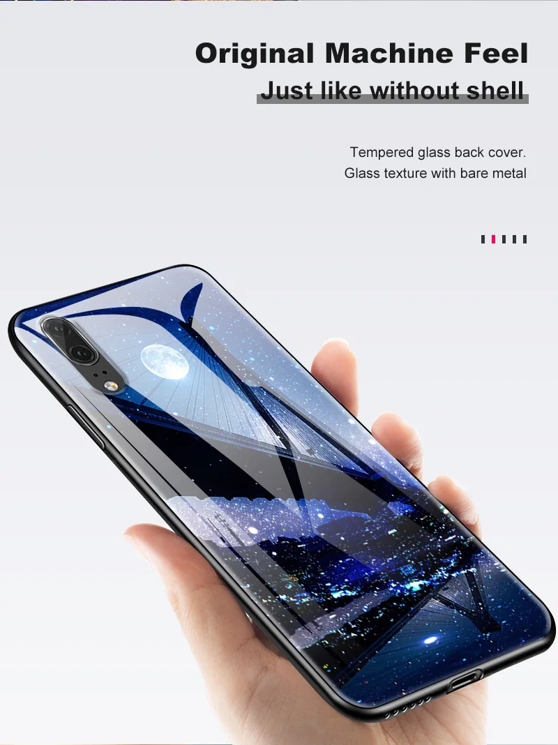 Чехол из закаленного стекла для huawei P20 P30 Lite Plus Honor 6X Nova3i P Smart+ Pro Y6 Y7 Prime Y9 Pro Soft TPU Coques