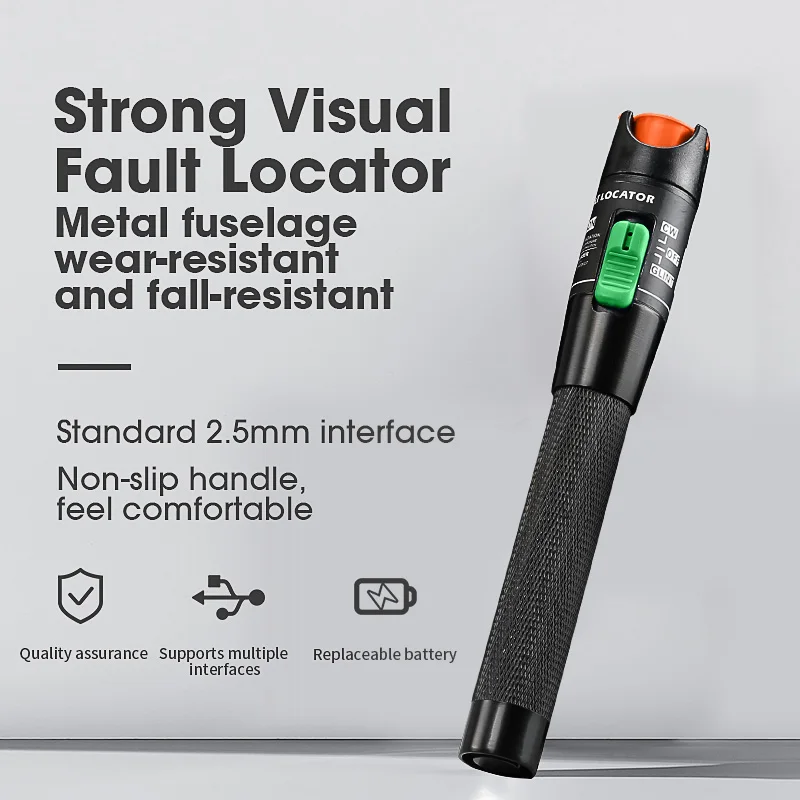 

Free Shipping AUA-30 Fiber Optic Laser Tester 10mw 20mw Laser Light Pen Visual Fault Locator 30mw