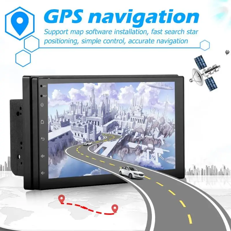 12 В 2 Din Bluetooth автомобильный стерео MP5 плеер fm-радио Android 8,1 автомобильный аудио gps Nav WiFi BT USB Радио с дисплеем скорости