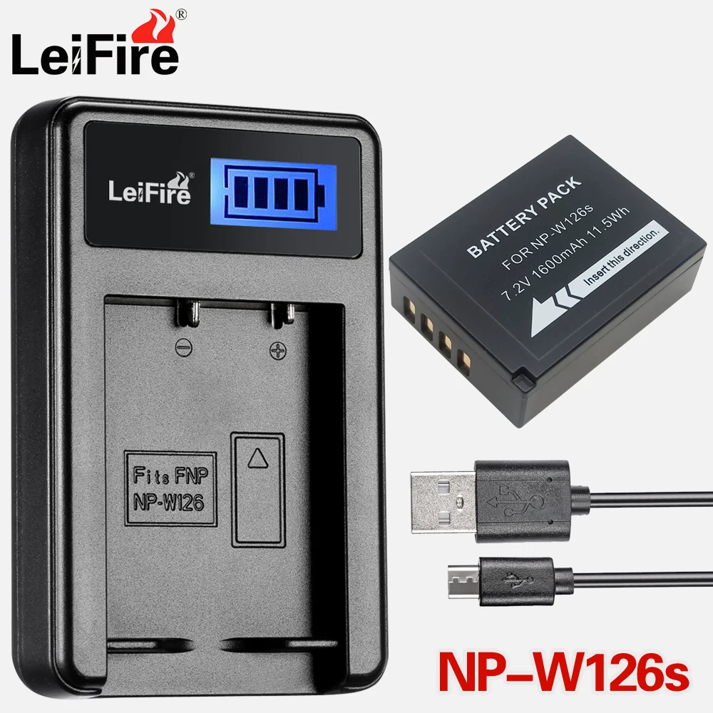 NP-W126S NP W126S батарея+ USB ЖК-зарядное устройство для Fujifilm XT3 XA5 XT20 XT2 XH1 XT10 XE3 X100F xpro2 с номером отслеживания