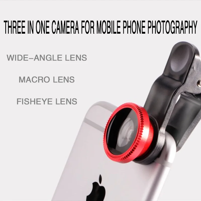 3in1 Fisheye Phone Lens 0.67x Wide Angle Zoom Lens Fish Eye Macro Lenses Camera Kits With Clip Lens On The Phone For Smartphone images - 6