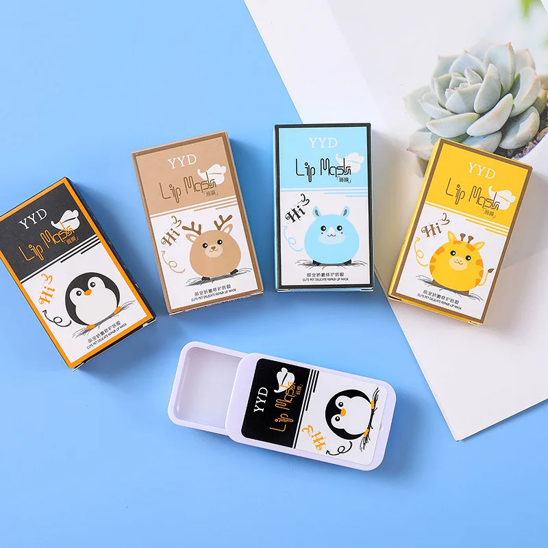 Innicare Cute Moisturizing Lip Mask Portable Lip Mask Exfoliating Labial Membrane Traveling Mini Lips Patch Korean Skin Care