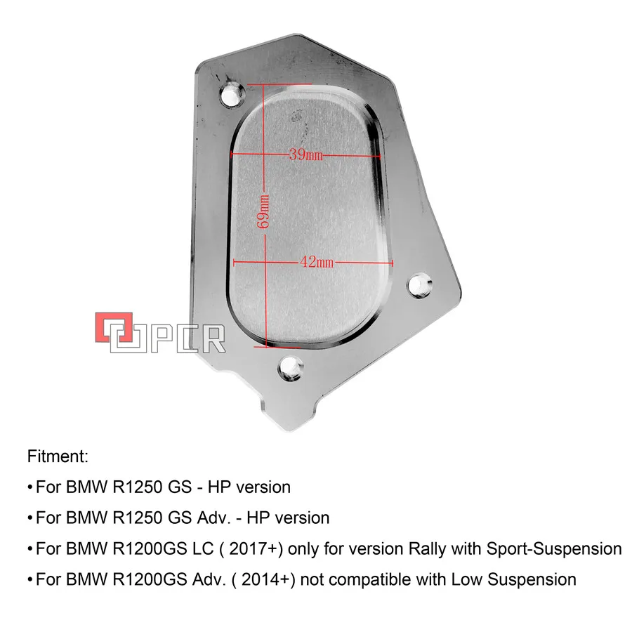 CNC мотоцикл боковой стенд увеличить расширение подставки для BMW R1250GS ADV реклама R 1250 GS hp версия
