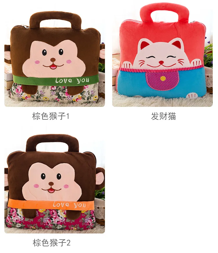 Creative New Style Blanket Cartoon Summer Blanket Airable Cover Car Cushion Dual Purpose CHILDREN'S Pillow Logo Customizable