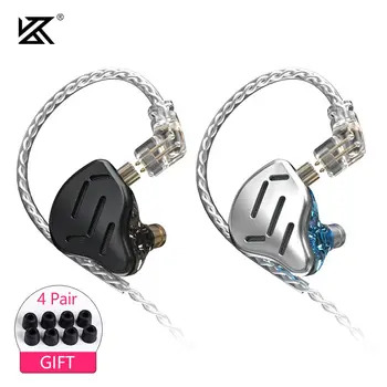 

KZ ZAX 16 Units Hybrid Techology Earphone with 0.75mm 2 pin connector headset HIfi bass Dj Music earbud KZ zs10 pro as12 as16