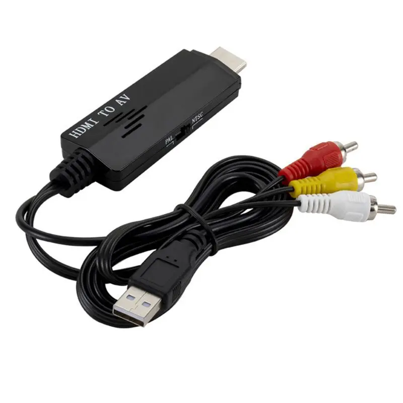 1080P HDMI в AV конвертер 3RCA CVBS конвертер HDMI в композитный AV конвертер