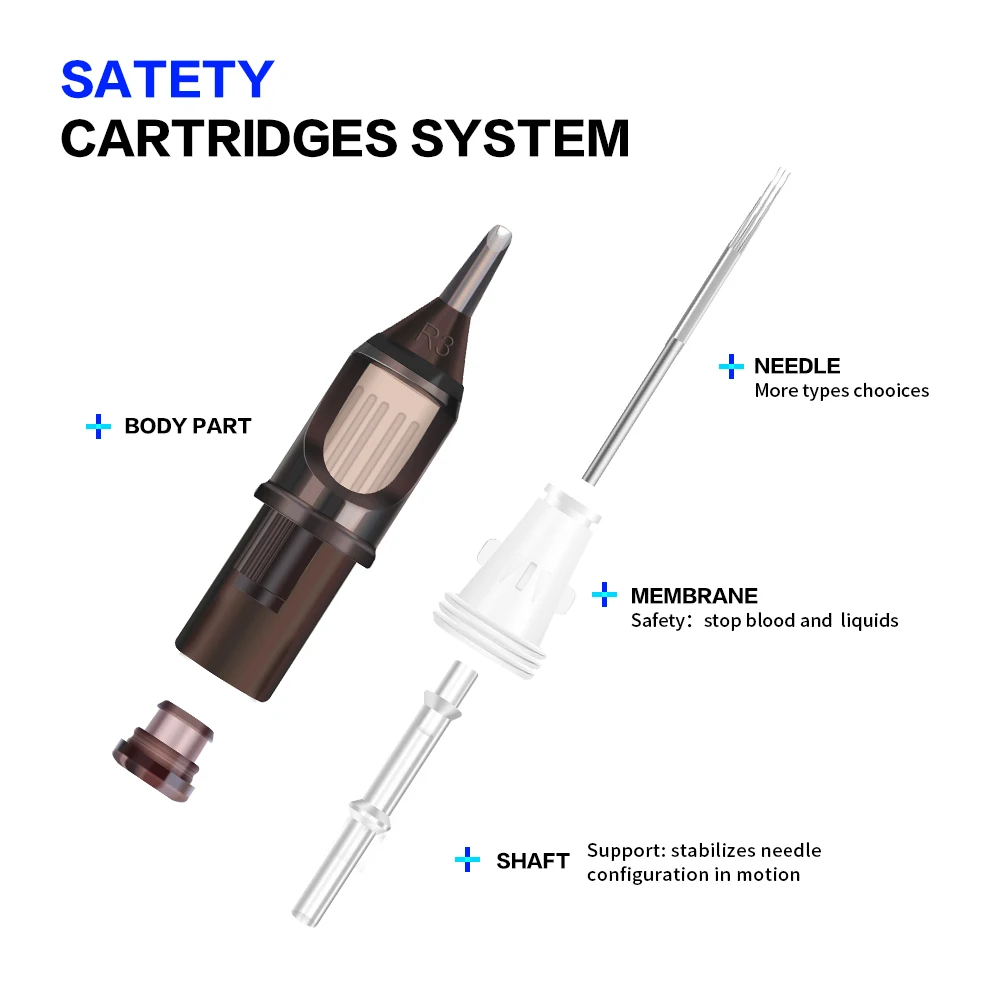 Solong Tattoo 20 Pcs Tattoo Needle Cartridges Disposable Sterile Fit Tattoo Knitting Needles For Rotary Pen EN07-RS